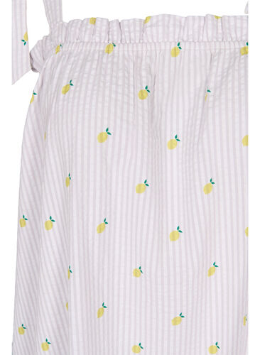 Strandklänning i bomull med knytband, Lemon Print, Packshot image number 2