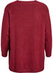 L&aring;ng stickad blus med kulknappar, M&ouml;rk Bordeaux, Packshot image number 1