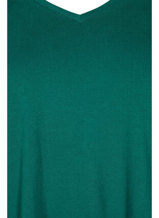 Enfärgad t-shirt i bomull, Evergreen, Packshot image number 2
