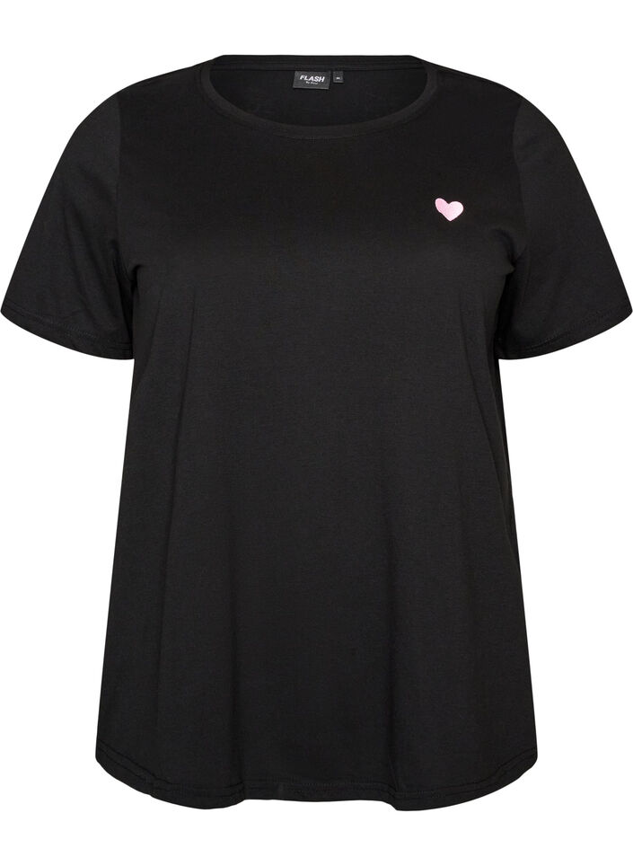 T-shirt med tryck, Svart, Packshot image number 0