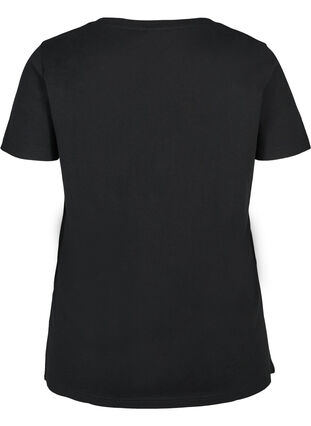 T-shirt i bomull, Black, Packshot image number 1