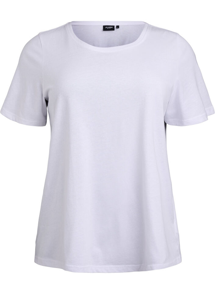 FLASH - 2-pack t-shirts med rund halsringning, Black/White, Packshot image number 3