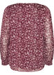 Blus med blomm&ouml;nster och glittertr&aring;d, R&ouml;d, Packshot image number 1