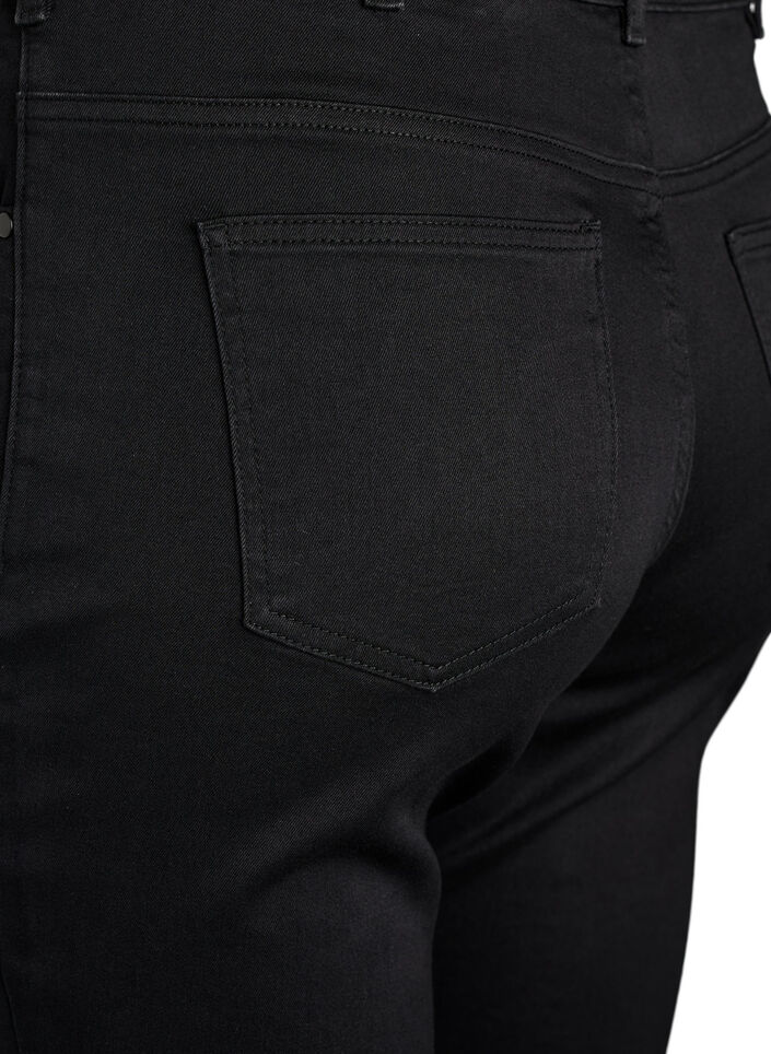 Emily jeans med smal passform och normal midja, Svart, Packshot image number 3