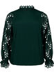 Blus i viskos med crochet ärmar, Scarab, Packshot image number 0