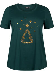 T-shirt med jultryck och paljetter, Scarab W.  Tree