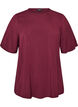 Kort&auml;rmad v&auml;vd blus med rund hals, R&ouml;d, Packshot image number 0