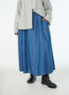 Maxikjol i lyocell med denimlook, Bl&aring;, Model image number 2