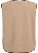 V&auml;st i teddyfleece med kontrastkanter, Beige, Packshot image number 1