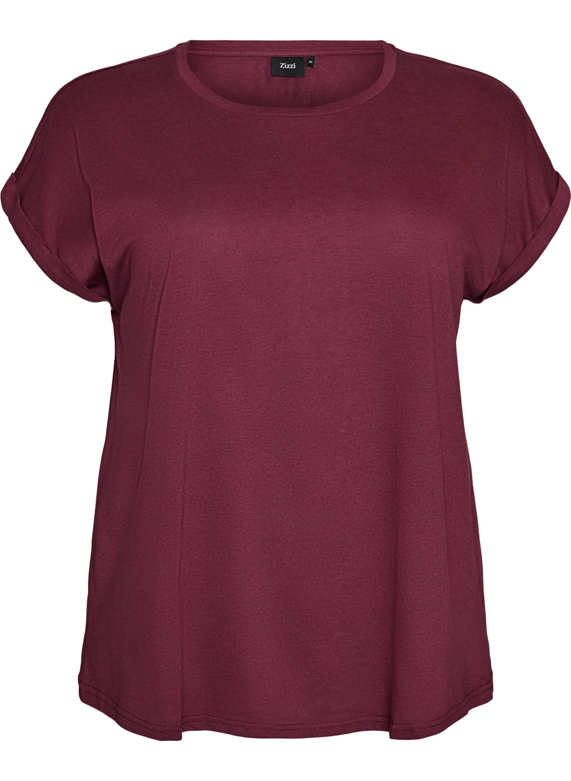 Kort&auml;rmad t-shirt i bomullsmix