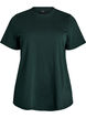 Enkel t-shirt i bomull med rund halsringning, Gr&ouml;n, Packshot image number 0