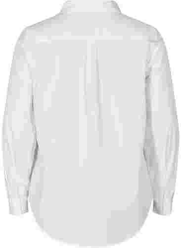 Ekologisk bomullsskjorta med krage och knappar, White, Packshot image number 1