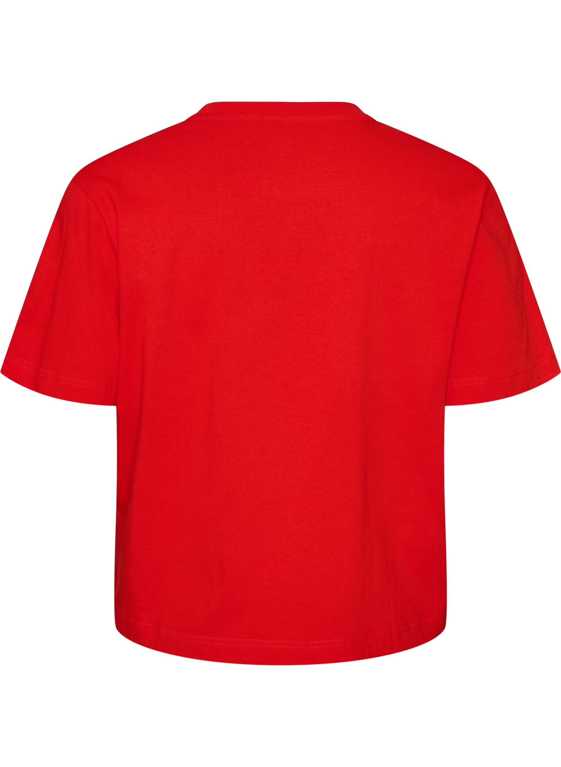 ZizziBoxig t-shirt i bomull, 0942, Packshot image number 1