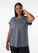 Enf&auml;rgad tr&auml;nings-T-shirt, Gr&aring;, Model image number 0