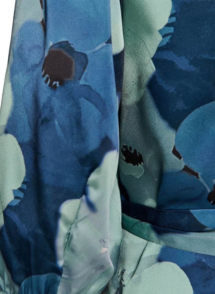 Omlottkl&auml;nning med blomm&ouml;nster och 3/4-&auml;rmar, Mixed colours, Packshot image number 3