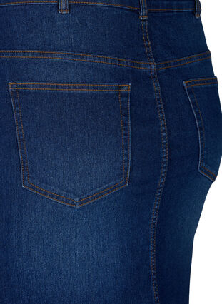 FLASH - Åtsittande jeanskjol, Dark Blue Denim, Packshot image number 3
