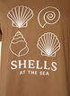 T-shirt i bomull med tryck, Brun, Packshot image number 2