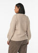 Cardigan med hj&auml;rtformade knappar, Beige, Model image number 2