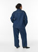 Vida jeans med knytsk&auml;rp och h&ouml;g midja, Bl&aring;, Model image number 1