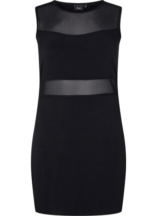 Ärmlös klänning med slim fit, Black, Packshot image number 0
