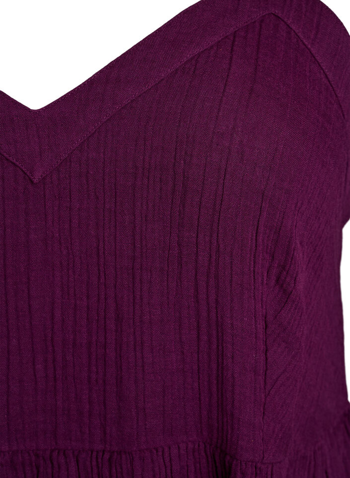 Strandklänning i bomull med smala axelband, Lila, Packshot image number 2