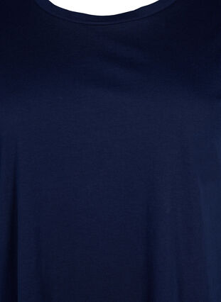 Kortärmad t-shirt i bomullsmix, Navy Blazer, Packshot image number 2