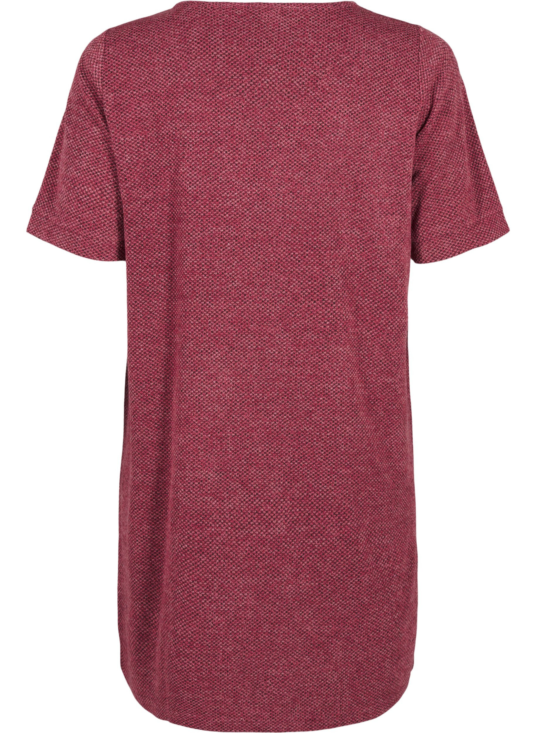 Zizzi T-shirtkl&auml;nning med korta &auml;rmar, Dry Rose, Packshot image number 1