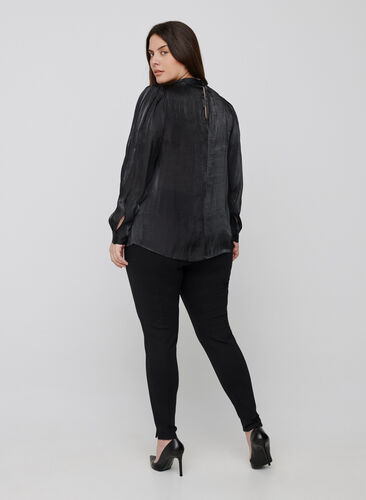 Klassiska enfärgade leggings, Black, Model image number 1