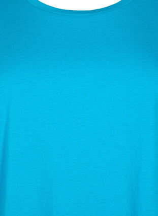 Kortärmad t-shirt i bomullsmix, Hawaiian Ocean, Packshot image number 2