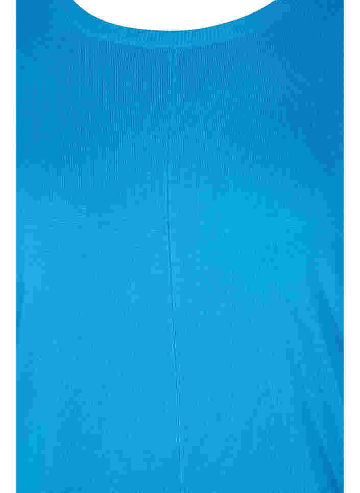 Stickad tunika i vskosblandning, Malibu Blue, Packshot image number 2