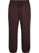 Sweatpants med h&ouml;g midja och dragsko, Brun, Packshot image number 0