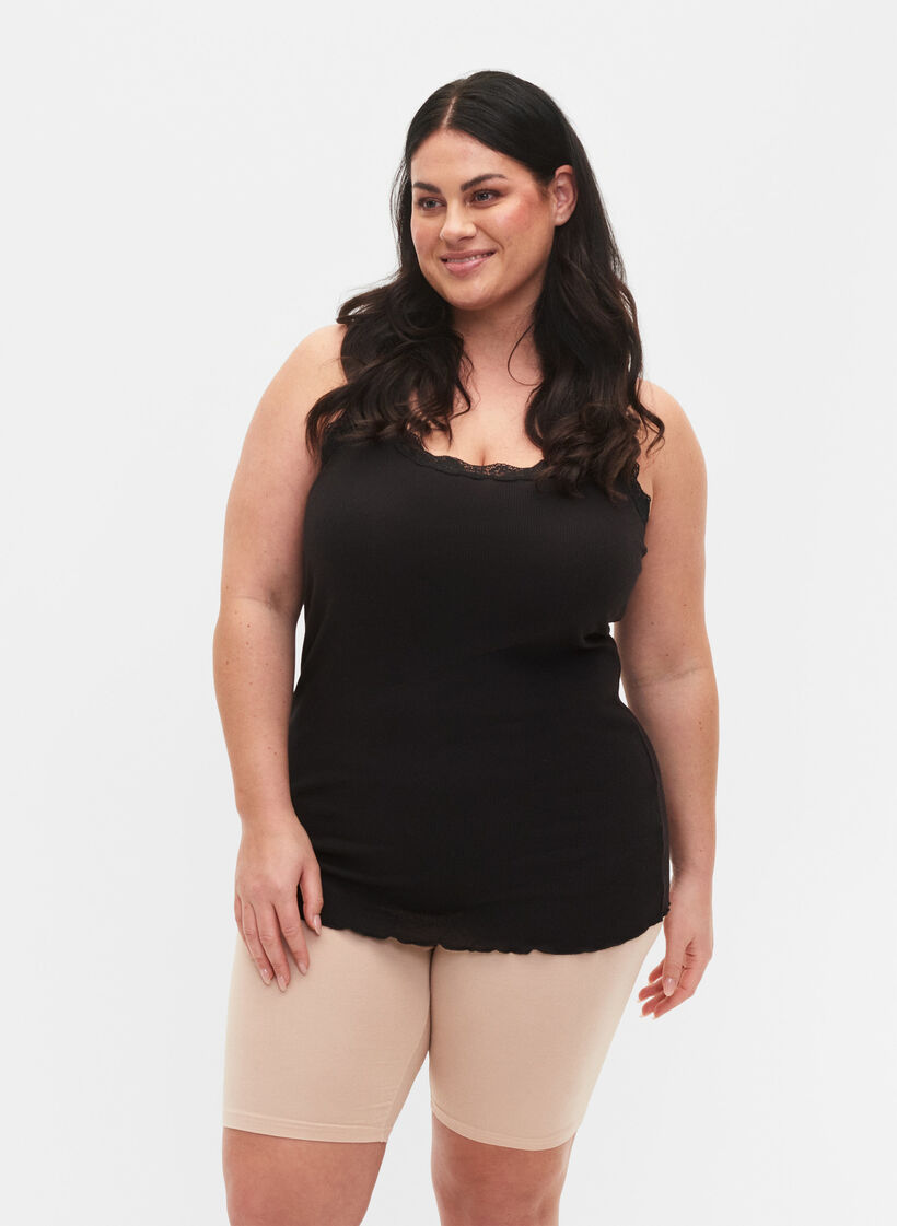 2-pack cykelshorts i viskos, Beige, Model image number 0