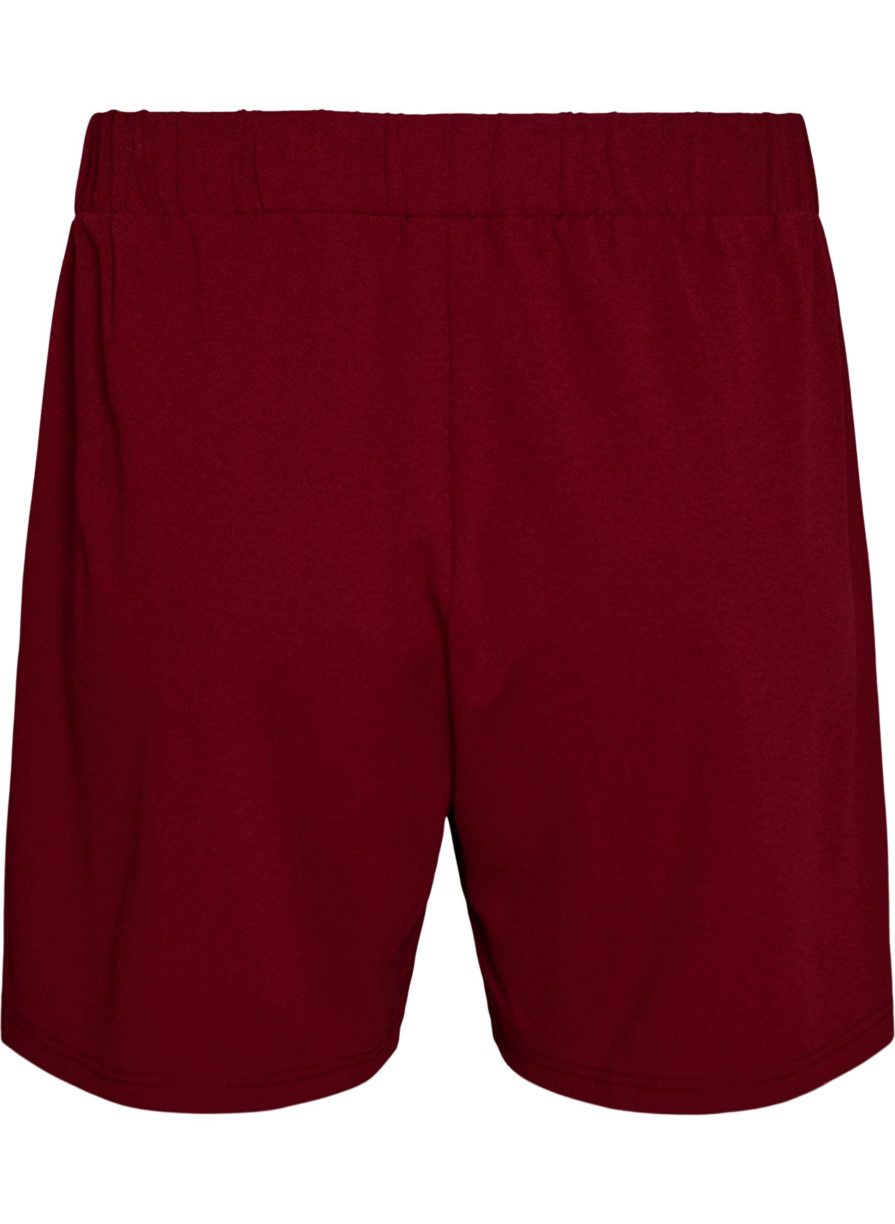 ZizziL&ouml;st sittande shorts med fickor, M&ouml;rk Bordeaux, Packshot image number 1