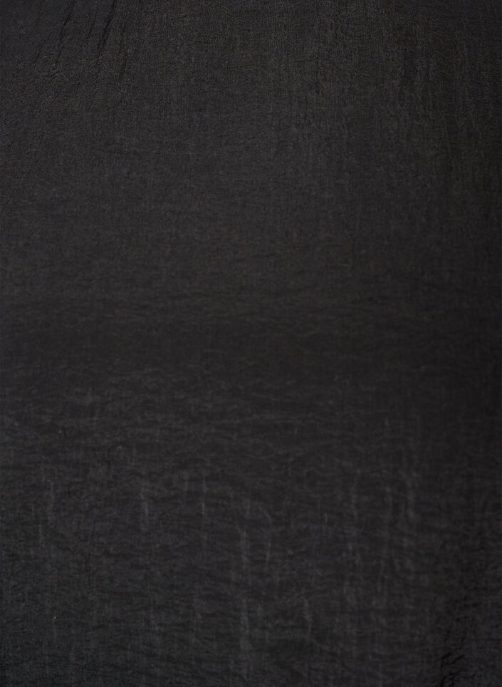 Ankell&aring;ng kl&auml;nning med fladder&auml;rmar och knytsk&auml;rp i midjan, Svart, Packshot image number 2