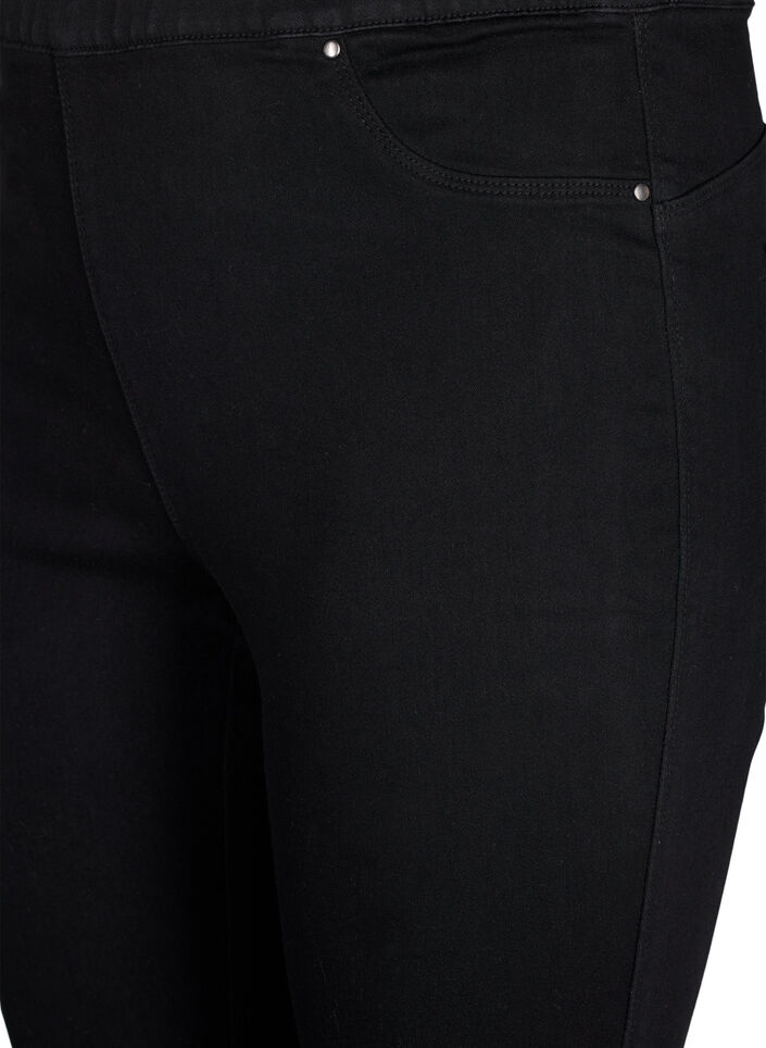 Jeggings med h&ouml;g midja, Svart, Packshot image number 2