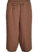 Culotte-byxor i bomullsmuslin med h&ouml;g midja, Brun, Packshot image number 0