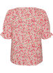 Blus i bomull med fyrkantig ringning, R&ouml;d, Packshot image number 1