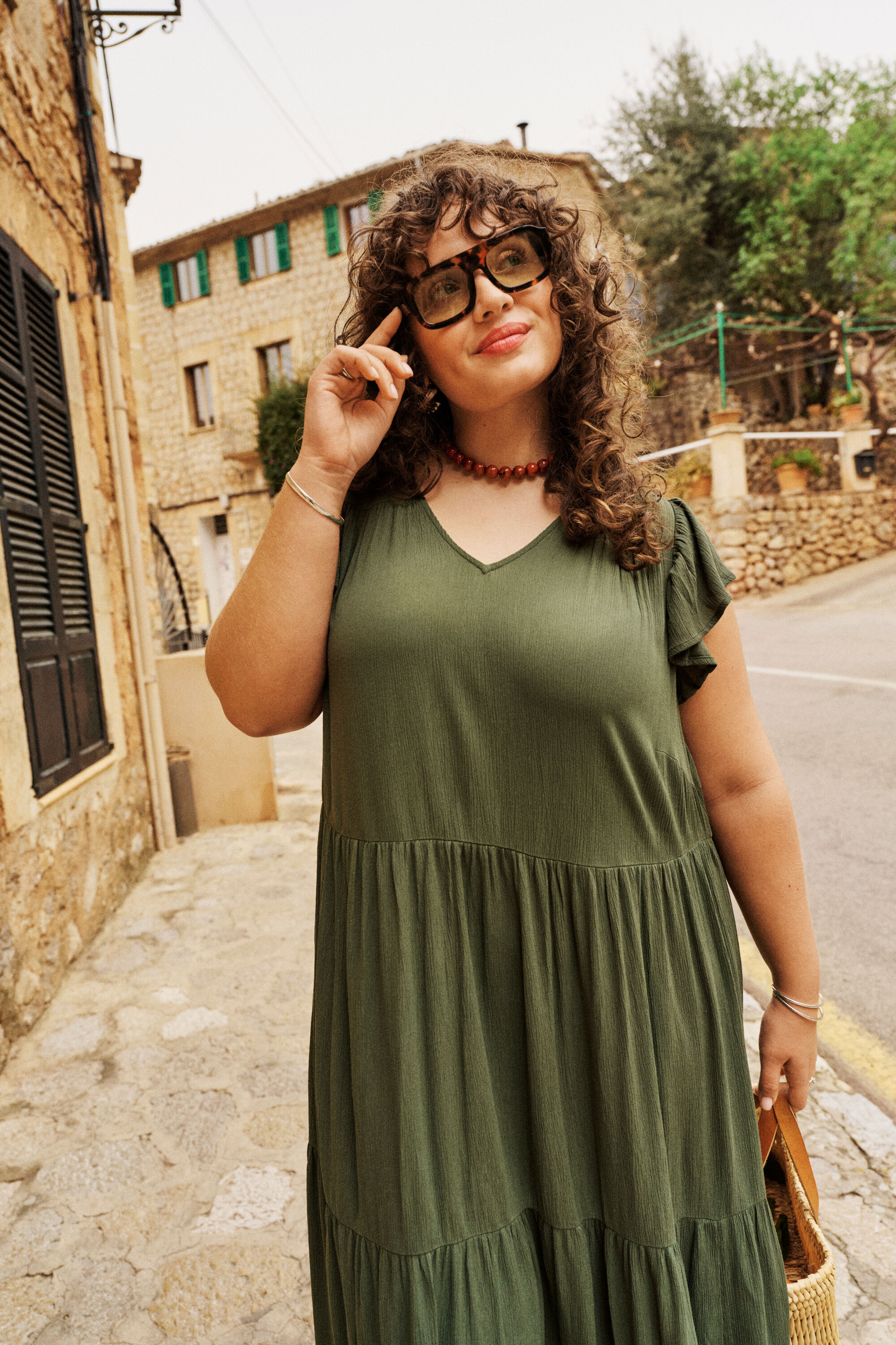 ZizziOlivgr&ouml;n bohemisk stil med v&auml;rme, , Model