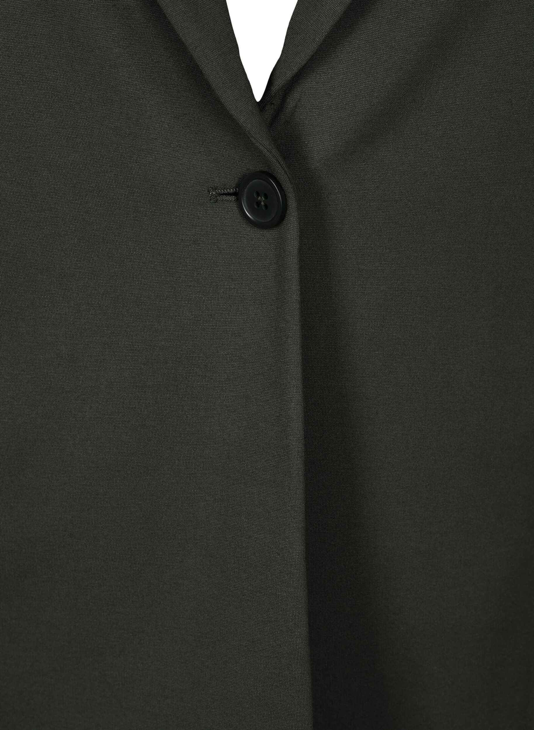 ZizziEnkel blazer med knapp, Gr&ouml;n, Packshot image number 2
