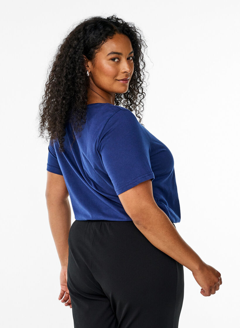 FLASH - T-shirt med tryck, Blå, Model image number 2