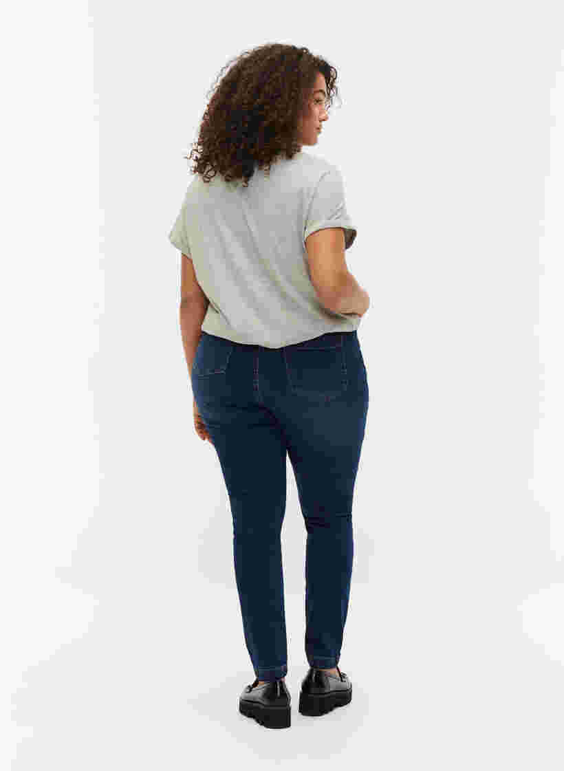 Bea jeans med super slim fit och extra hög midja, Blue denim, Model image number 1