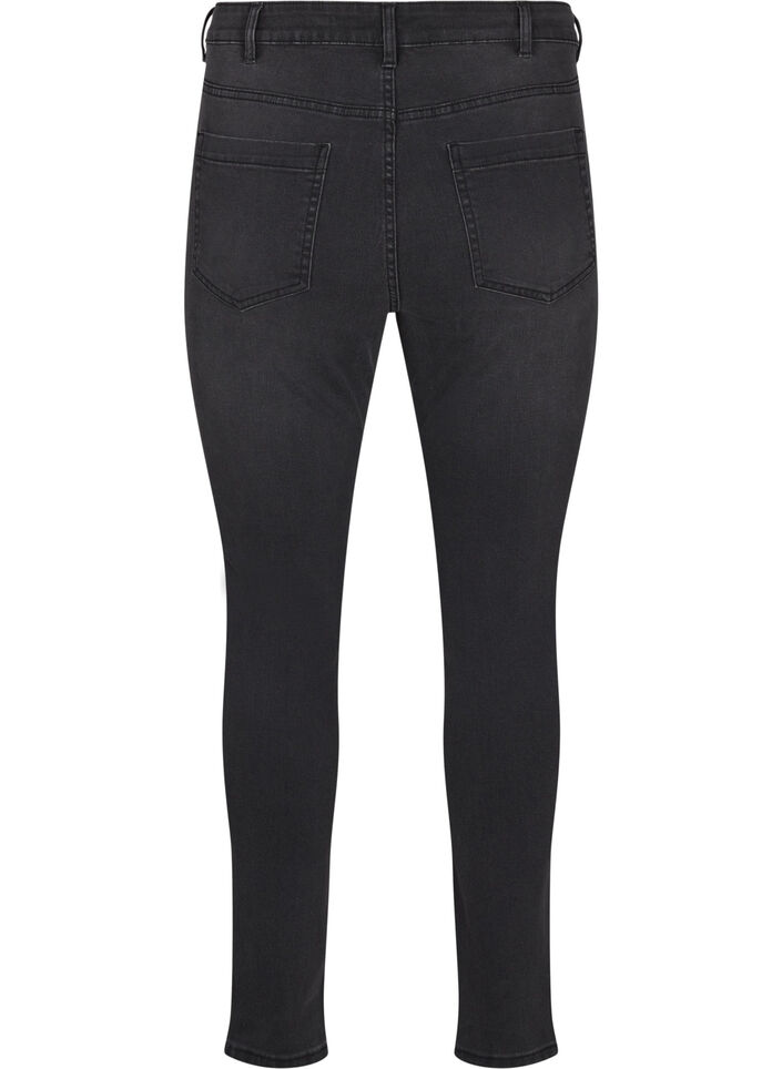 Amy jeans med hög midja och super slim fit, Grå, Packshot image number 1