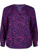 FLASH - Långärmad blus med tryck, Pink Blue AOP, Packshot image number 0