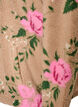 Blommig fleecejacka med h&ouml;g krage och dragkedja, Beige, Packshot image number 3