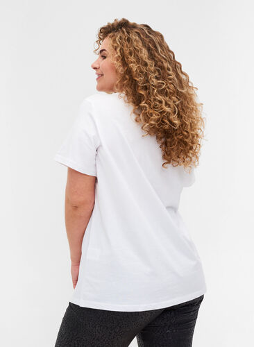 2-pack t-shirt i bomull, Bright White, Model image number 1
