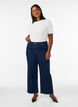 Myra jeans med h&ouml;g midja och bred passform, Bl&aring;, Model image number 0