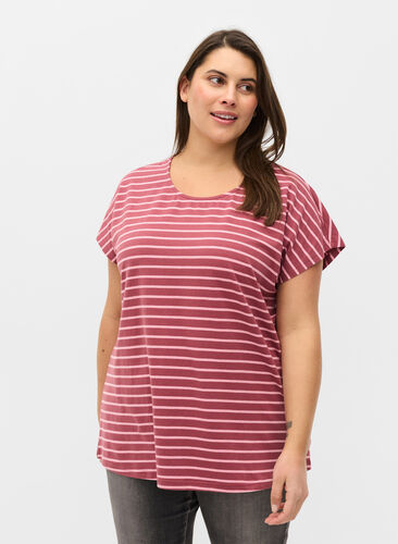 Randig t-shirt i bomull, Apple Butter Stripe, Model image number 0