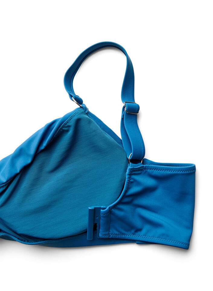 Bikini-bh med bygel och drapering, Bl&aring;, Packshot image number 3