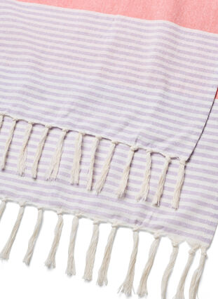Randig handduk med fransar, Pastel Lilac Comb, Packshot image number 3