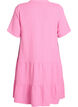 Kort a-linjeformad kl&auml;nning i bomullsmuslin, Rosa, Packshot image number 1